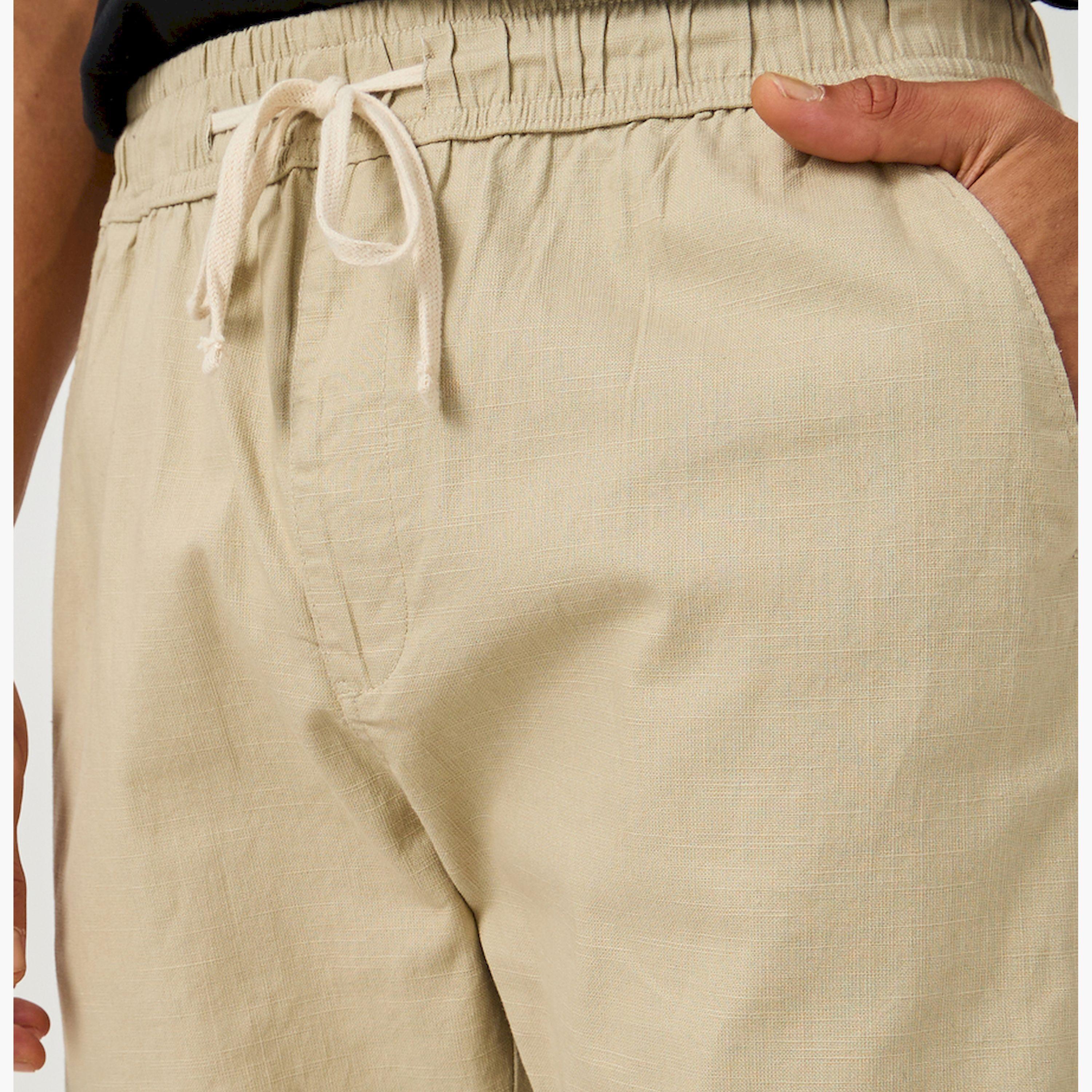 Styli Cotton Slub Textured Relaxed Fit Trousers-men-clothing-bottoms-joggers-image-4