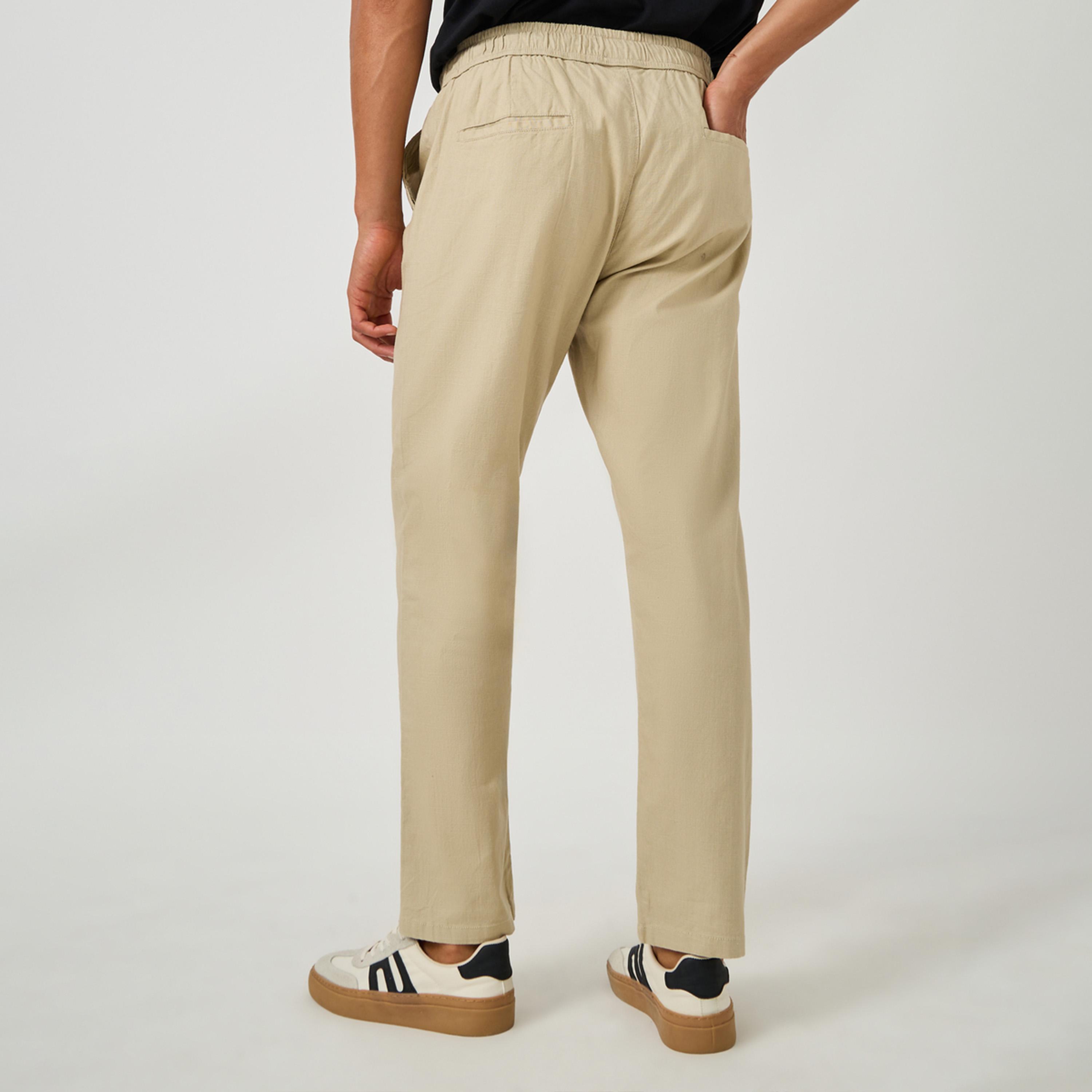 Styli Cotton Slub Textured Relaxed Fit Trousers-men-clothing-bottoms-joggers-image-5