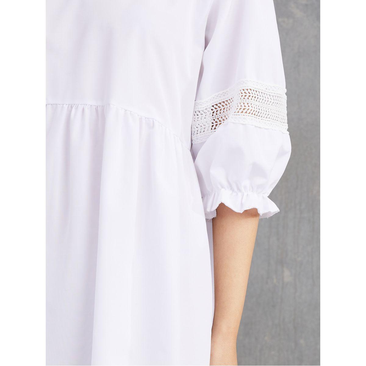 Styli Puff Short Sleeves Lace Detail Midi Dress-women-clothing-dresses-image-3