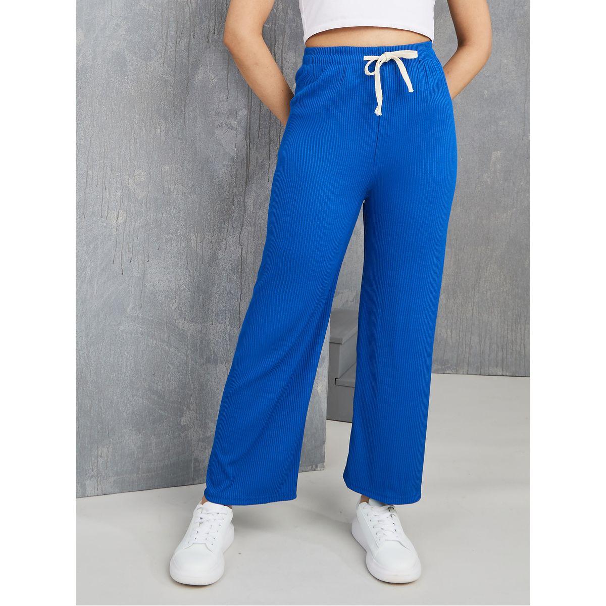 Styli Drawstring Waistband Wide Leg Joggers-women-clothing-bottoms-joggers-image-1