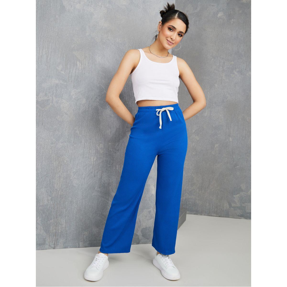 Styli Drawstring Waistband Wide Leg Joggers-women-clothing-bottoms-joggers-image-2