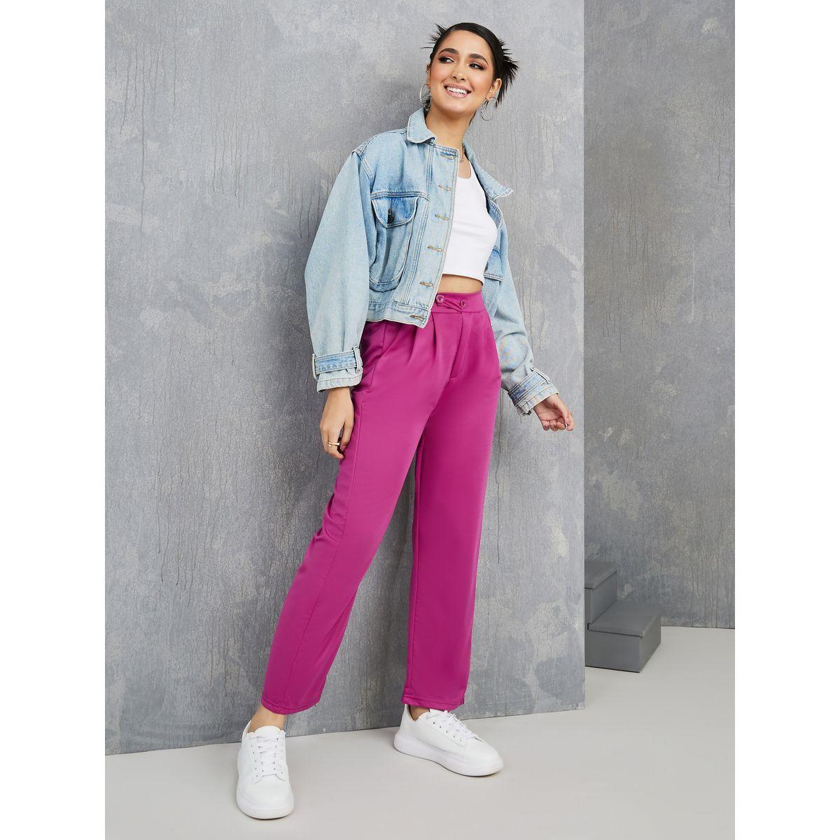 Styli Pleated Detail High Rise Wide Leg Pants-women-clothing-bottoms-trousers-image-2
