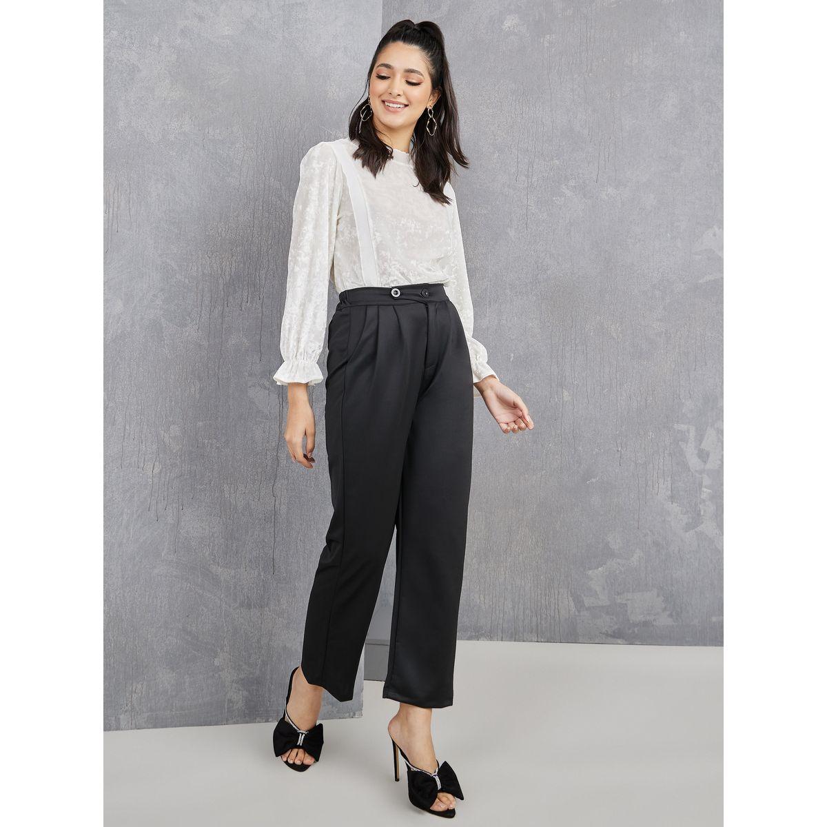 Styli Pleated Detail High Rise Wide Leg Pants-women-clothing-bottoms-trousers-image-2