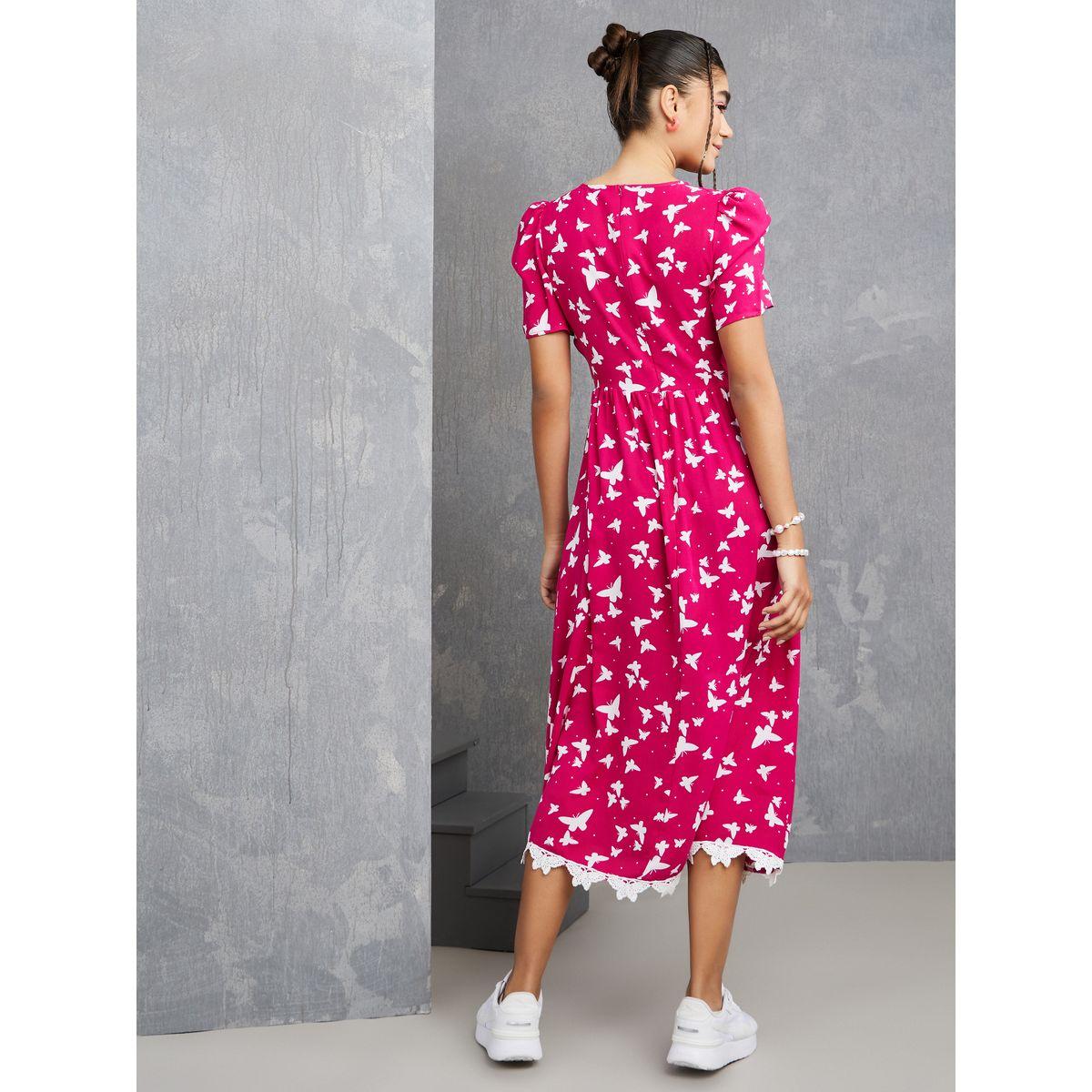 فستان ميدي باكمام قصيرة-women-clothing-dresses-image-4
