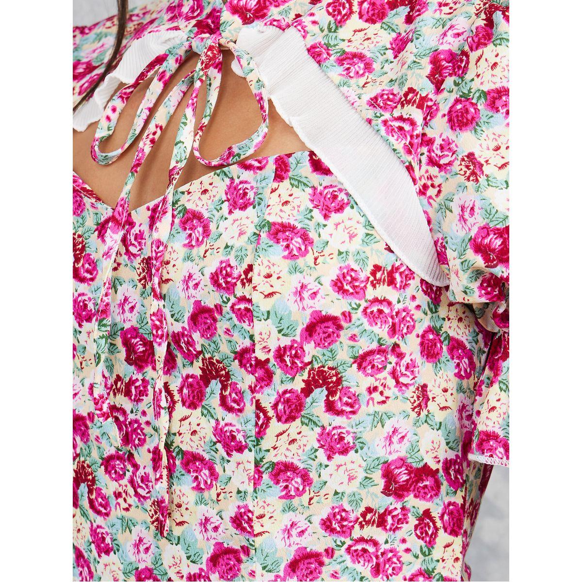 Styli Tie-Up Neck Floral Print A-Line Maxi Dress-women-clothing-dresses-image-3