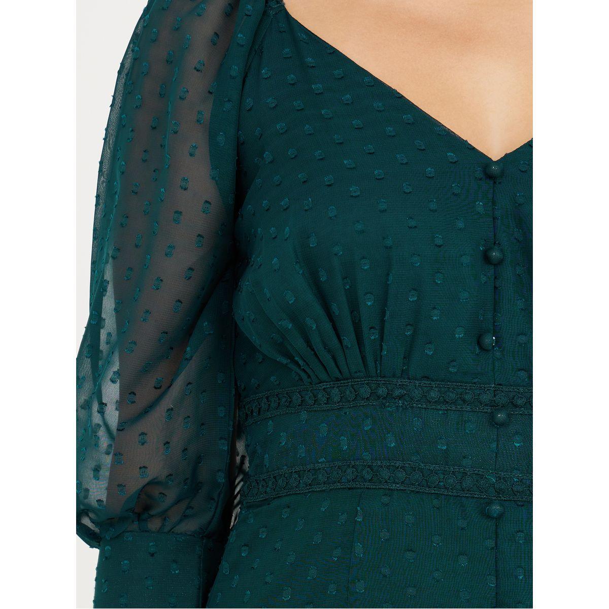 Styli 3/4 Sleeve Dobby Sheath Midi Dress-women-clothing-dresses-image-3