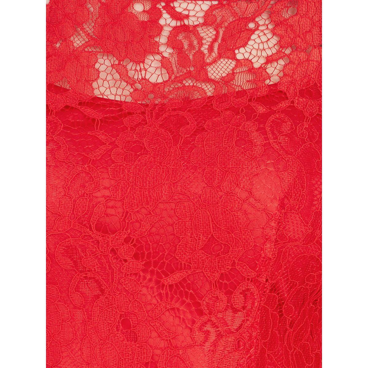 Styli 3/4 Sleeve Lace Insert A-Line Midi Dress-women-clothing-dresses-image-3