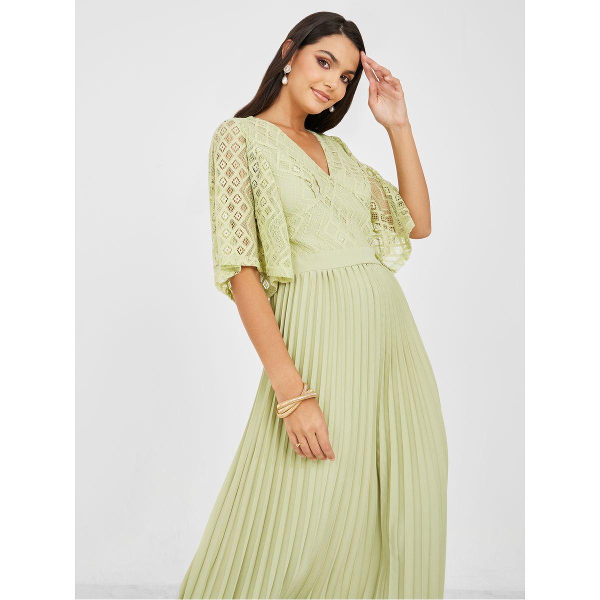 فستان طويل كاجوال مزين بكسرات-women-clothing-dresses-image-2