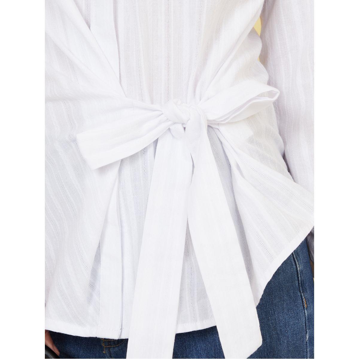 Styli Collared Neck Tie-Up Detail Blouse-women-clothing-shirtsandblouses-blouses-image-3