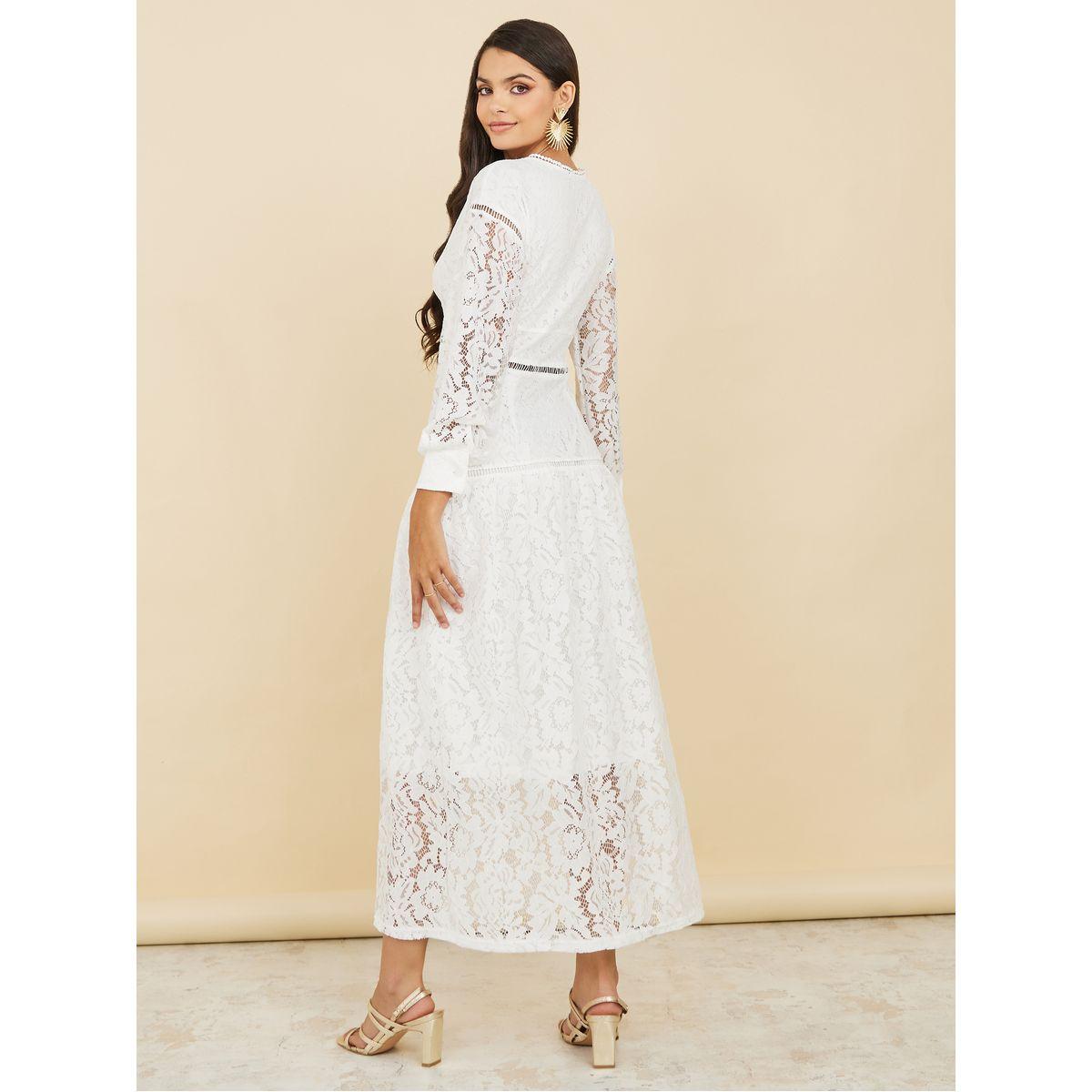 Styli Lace Insert V Neck A-Line Maxi Dress-women-clothing-dresses-image-4