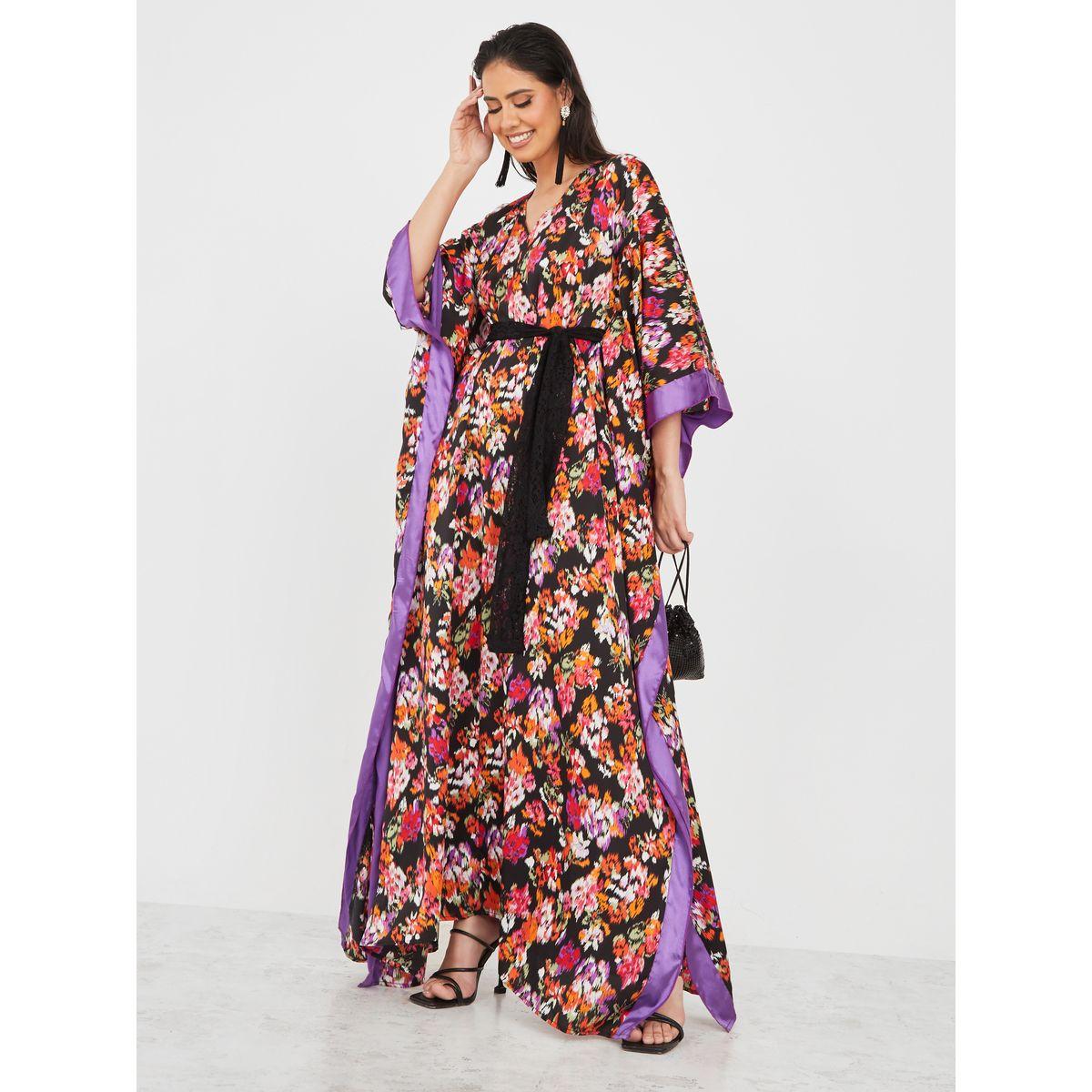 فستان طويل مطبع بزهور-women-clothing-dresses-image-1