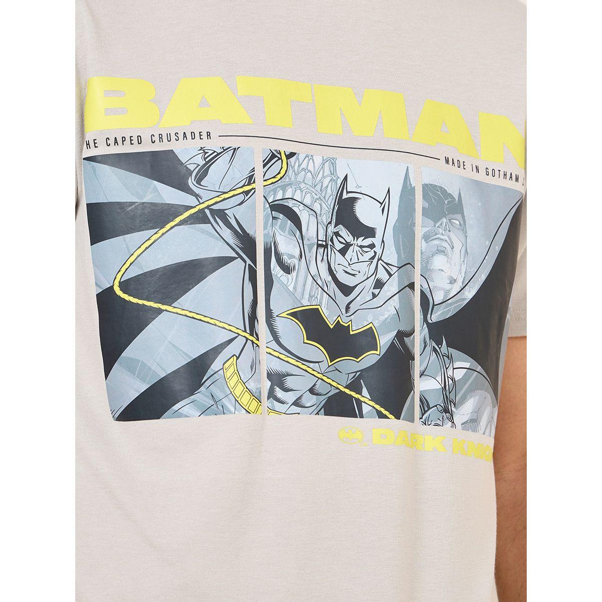 Styli Unwind Batman Graphic Print T-Shirt & Shorts Set-men-clothing-nightwear-sets-image-3
