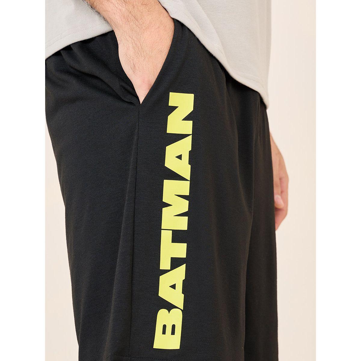Styli Unwind Batman Graphic Print T-Shirt & Shorts Set-men-clothing-nightwear-sets-image-4