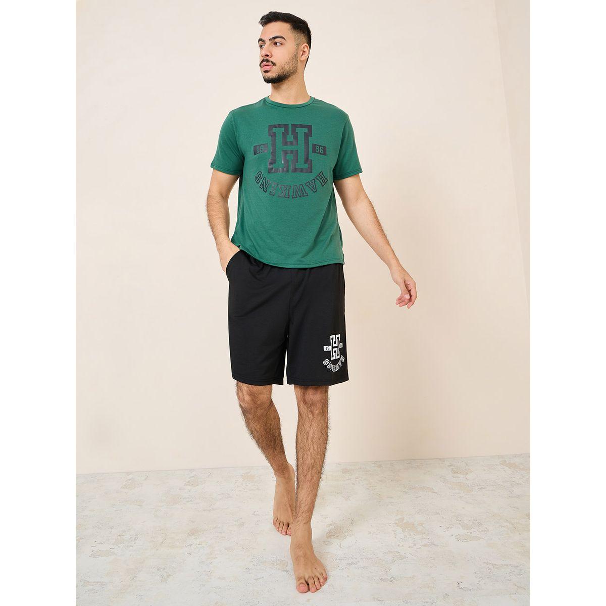 طقم بيجاما من ( شورت + تيشيرت )-men-clothing-nightwear-sets-image-2
