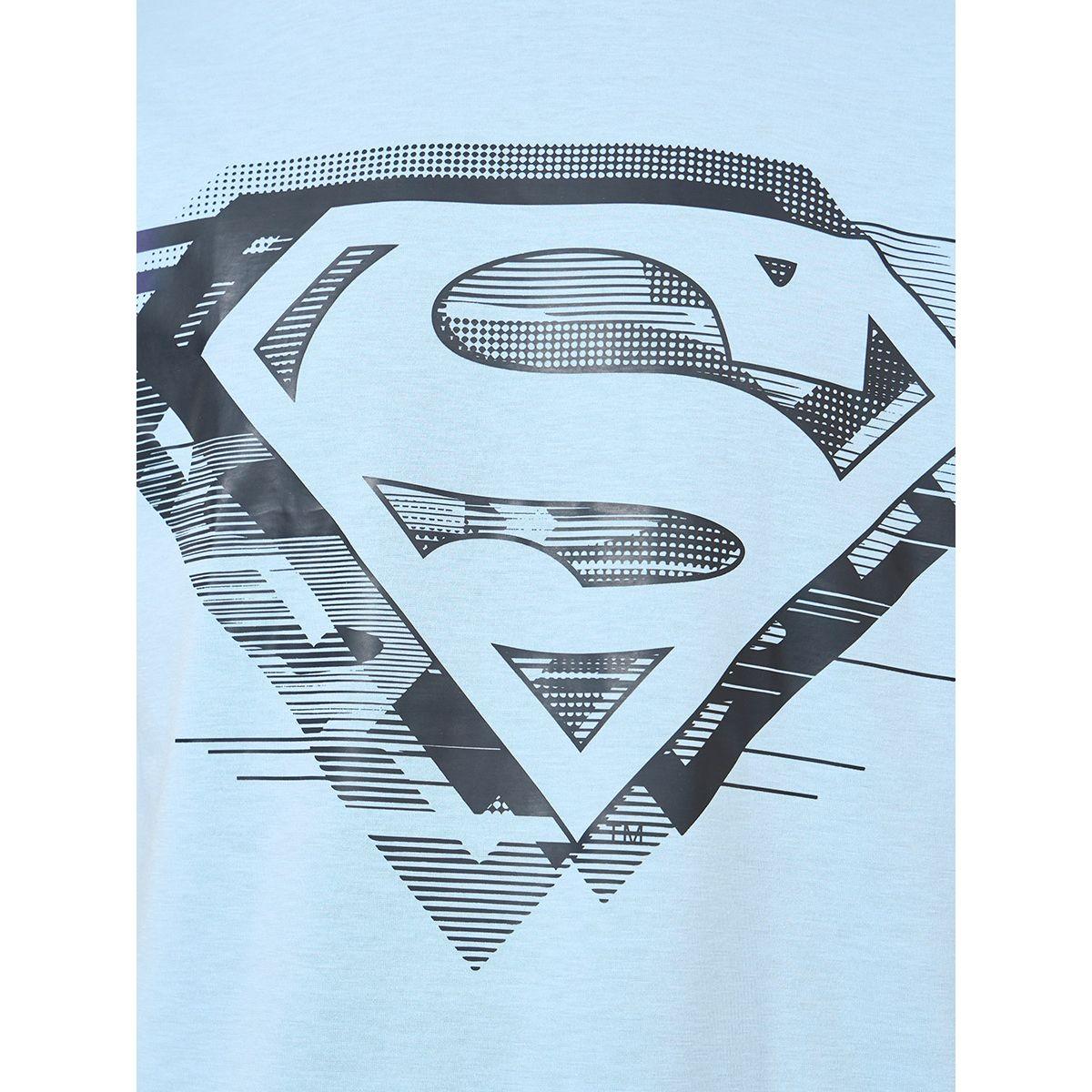 Styli Unwind Superman Graphic Print T-Shirt & Shorts Set-men-clothing-nightwear-sets-image-3