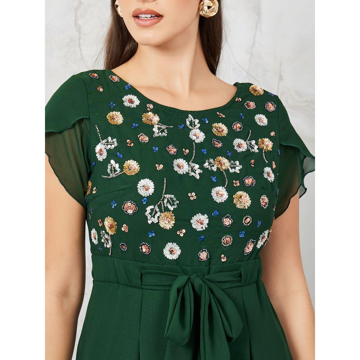Styli Sequin Embellished Floral Wide Leg Jumpsuit-women-clothing-jumpsuits-image-3