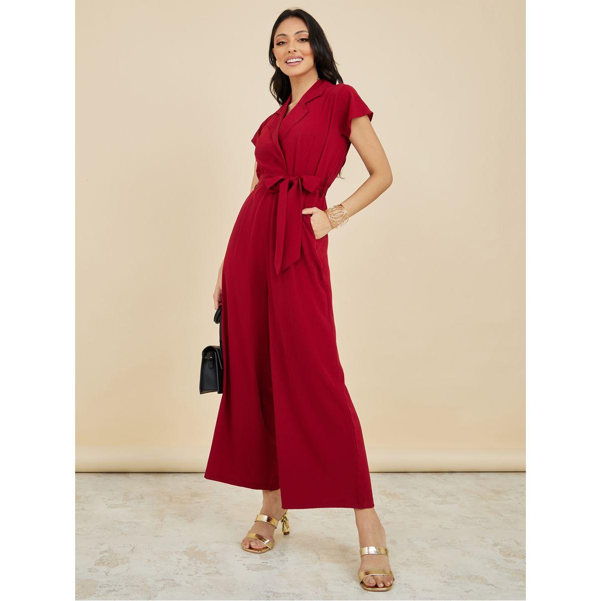 Styli Self Tie Notch Neck Wide Leg Tailored Jumpsuit-women-clothing-jumpsuits-image-1