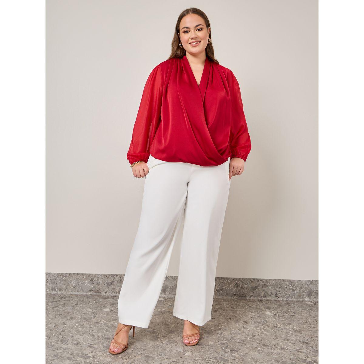 بلوزة ساتان بنمط لف-women-clothing-shirtsandblouses-blouses-image-2