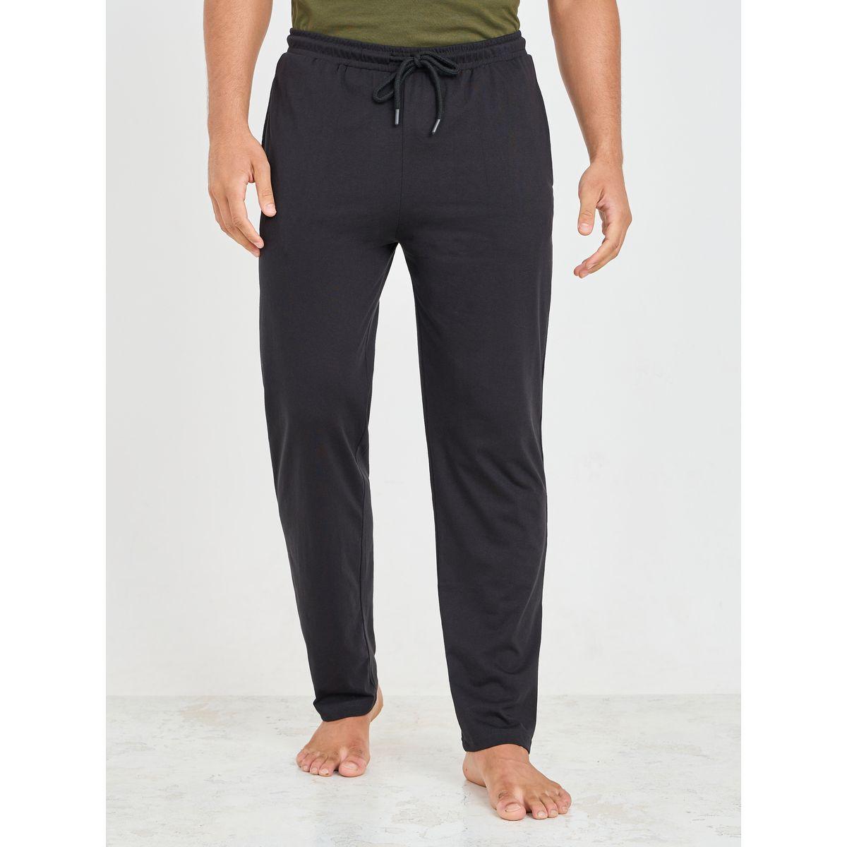 Styli Unwind Solid Regular Fit T-shirt and Straight Leg Pyjama Set-men-clothing-nightwear-sets-image-5