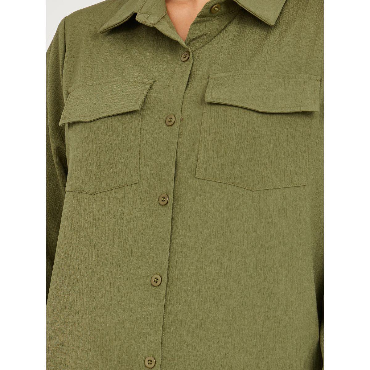 Styli Relaxed Utility Shirt and Pintuck Pant Co-Ords Set-women-clothing-coordsets-image-4