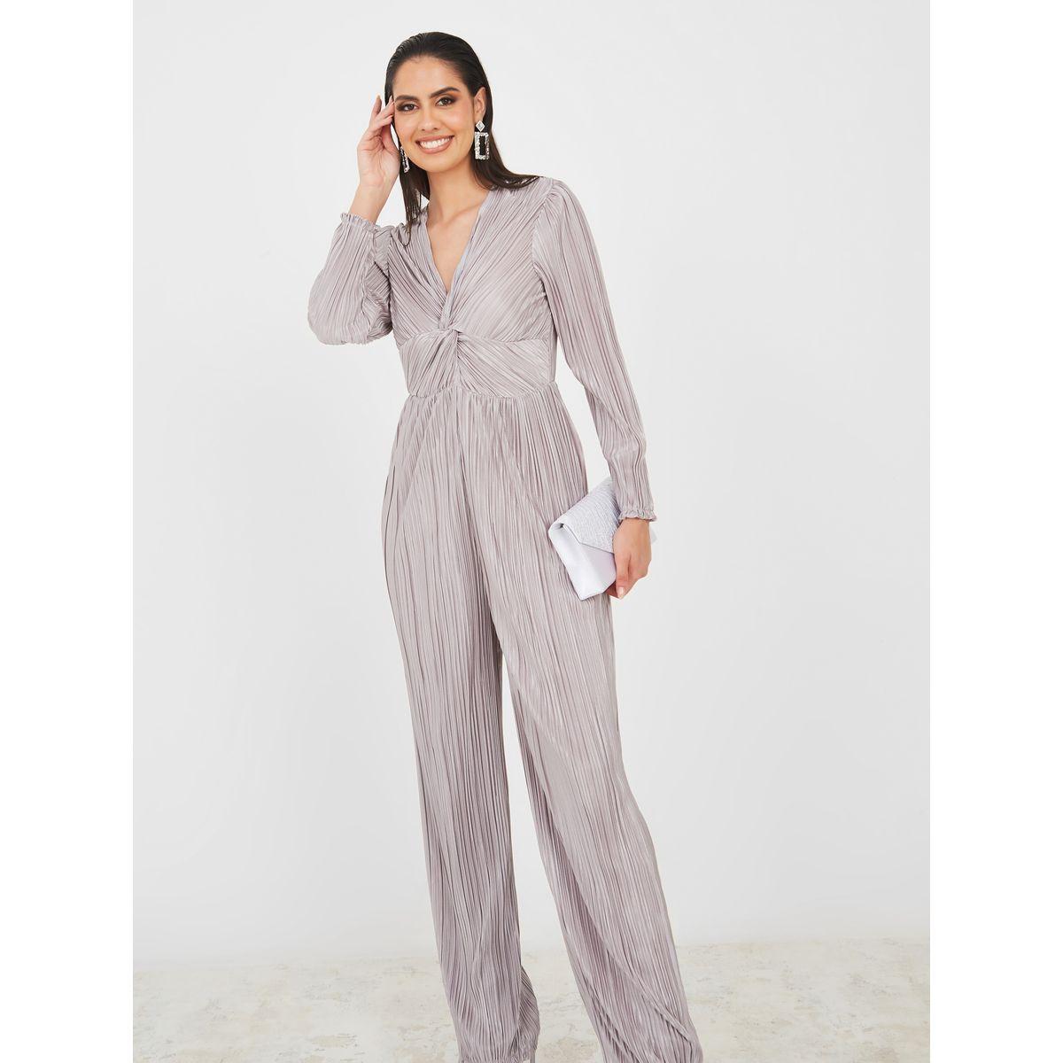 Styli Limited Pleated Front Twist Detail Jumpsuit-women-clothing-jumpsuits-image-2