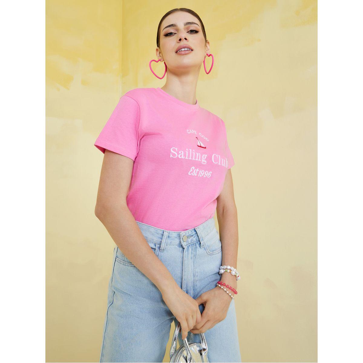 تيشيرت مطبع بطبعة كتابة-women-clothing-tshirts-image-1