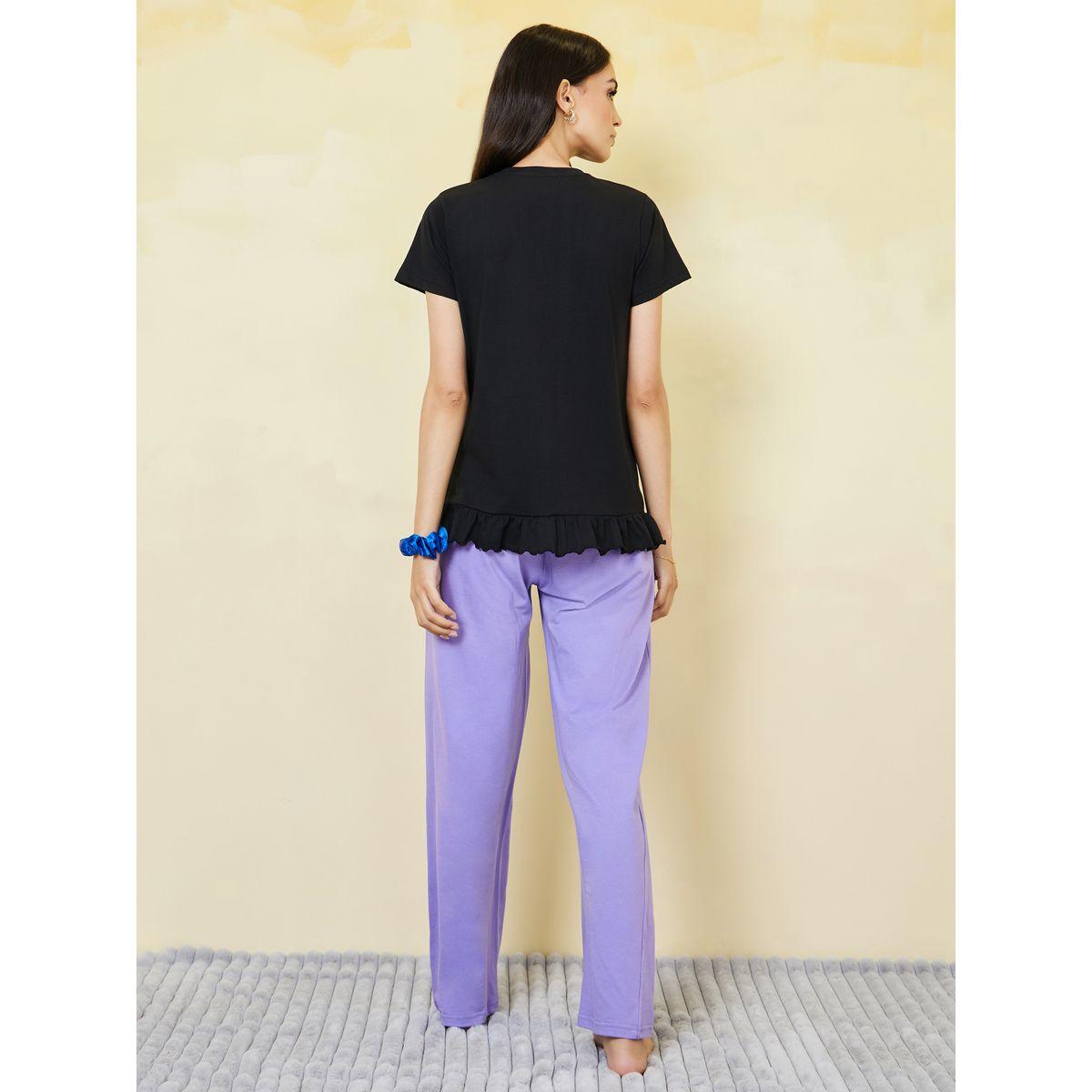 طقم بيجاما من ( تيشيرت + بنطال )-women-clothing-nightwear-pyjamas-longsets-image-6