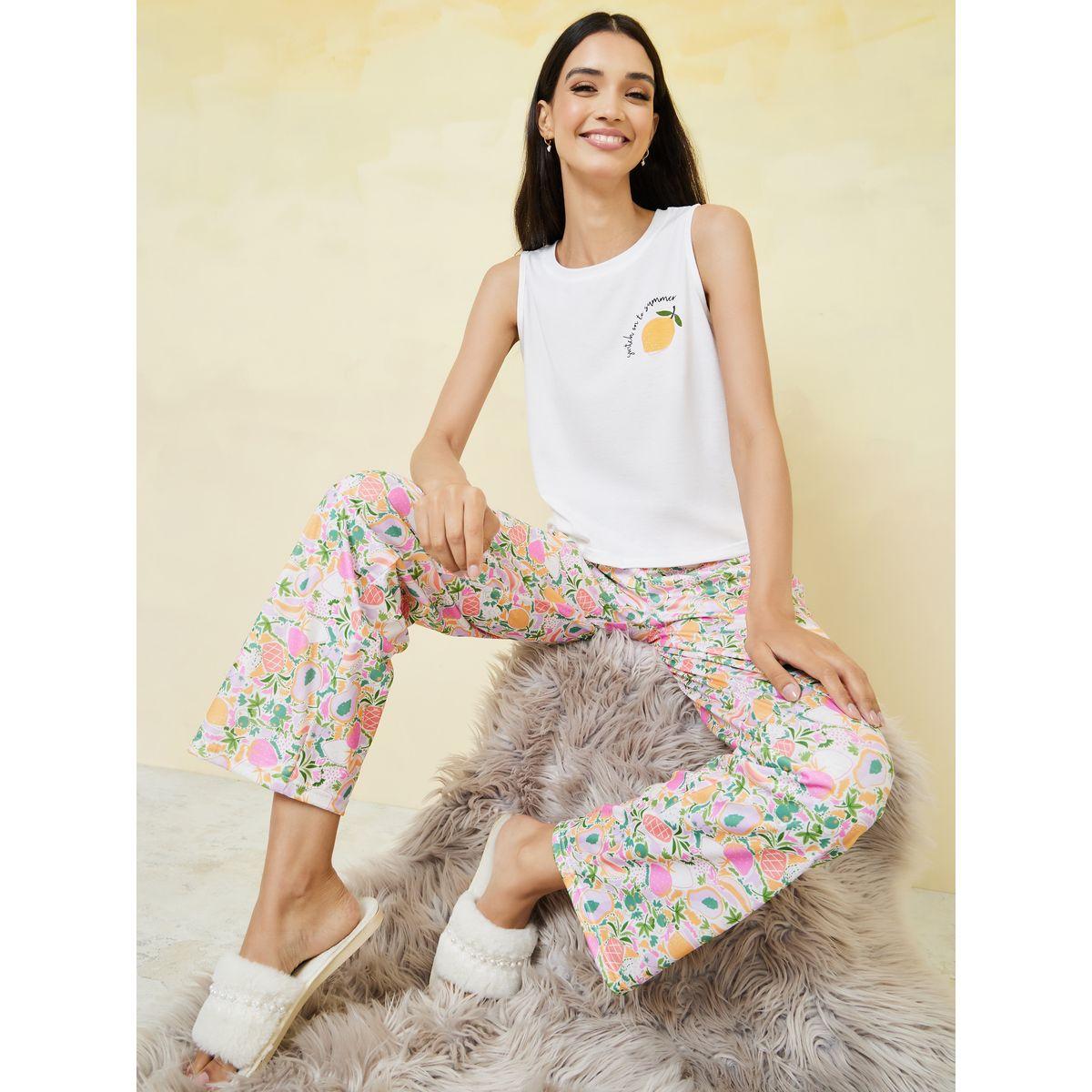 Styli Unwind Fruit Print Tank & Pyjama Set-women-clothing-nightwear-pyjamas-longsets-image-1