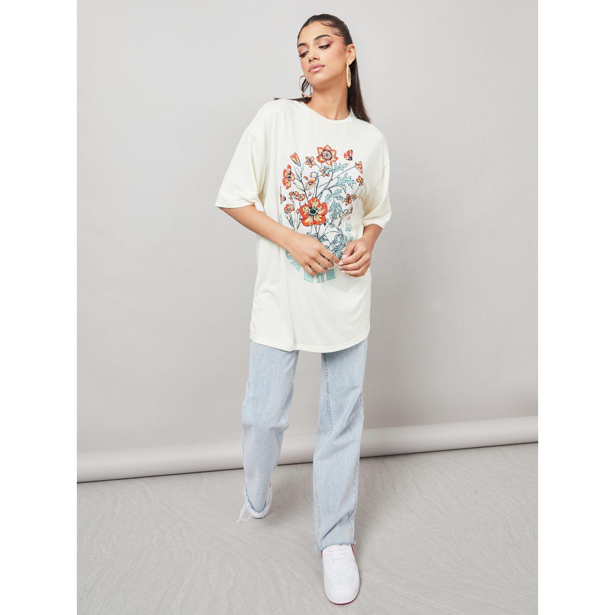 Styli Unwind Oversized Bloom with Grace Graphic Longline T-Shirt-women-clothing-tshirts-image-3