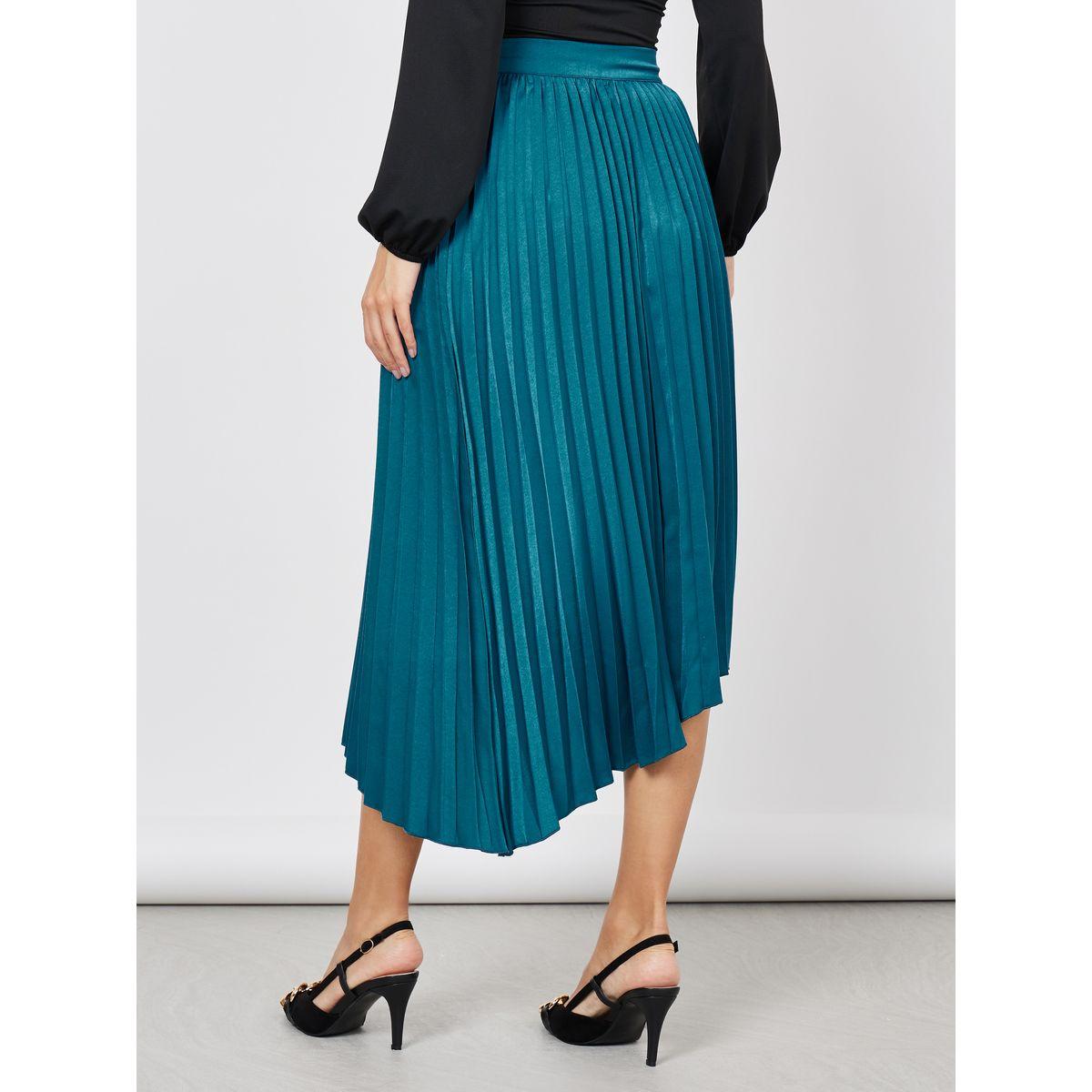 Styli Asymmetric Hem Pleated Midi Skirt-women-clothing-bottoms-skirts-image-4