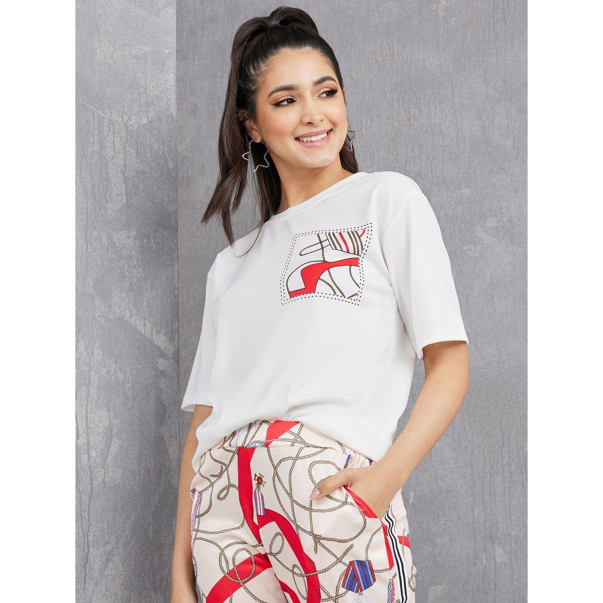 طقم من ( تيشيرت + بنطال )-women-clothing-coordsets-image-4