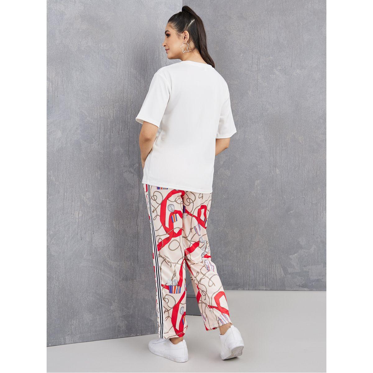 طقم من ( تيشيرت + بنطال )-women-clothing-coordsets-image-6