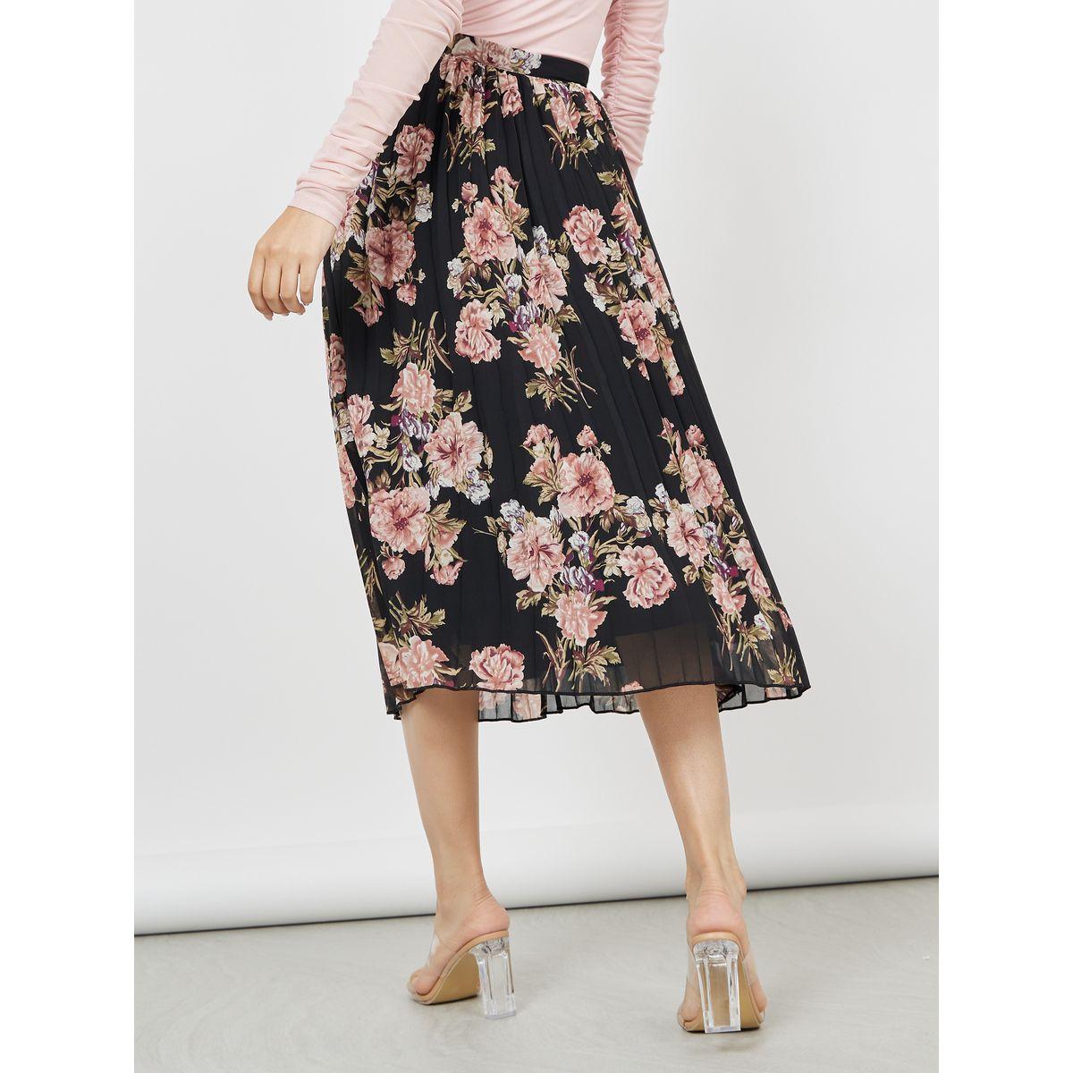 تنورة ميدي مطبعة بزهور-women-clothing-bottoms-skirts-image-4