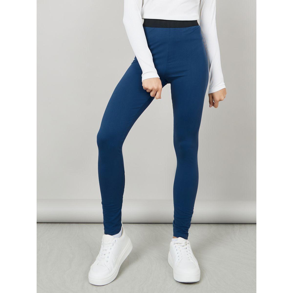 Styli Contrast Waistband Leggings-women-clothing-bottoms-leggings-image-1