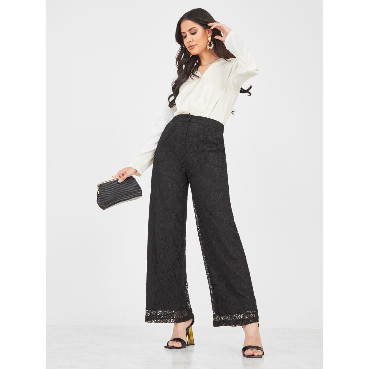 بنطال واسع الأرجل بتفاصيل دانتيل-women-clothing-bottoms-trousers-image-2