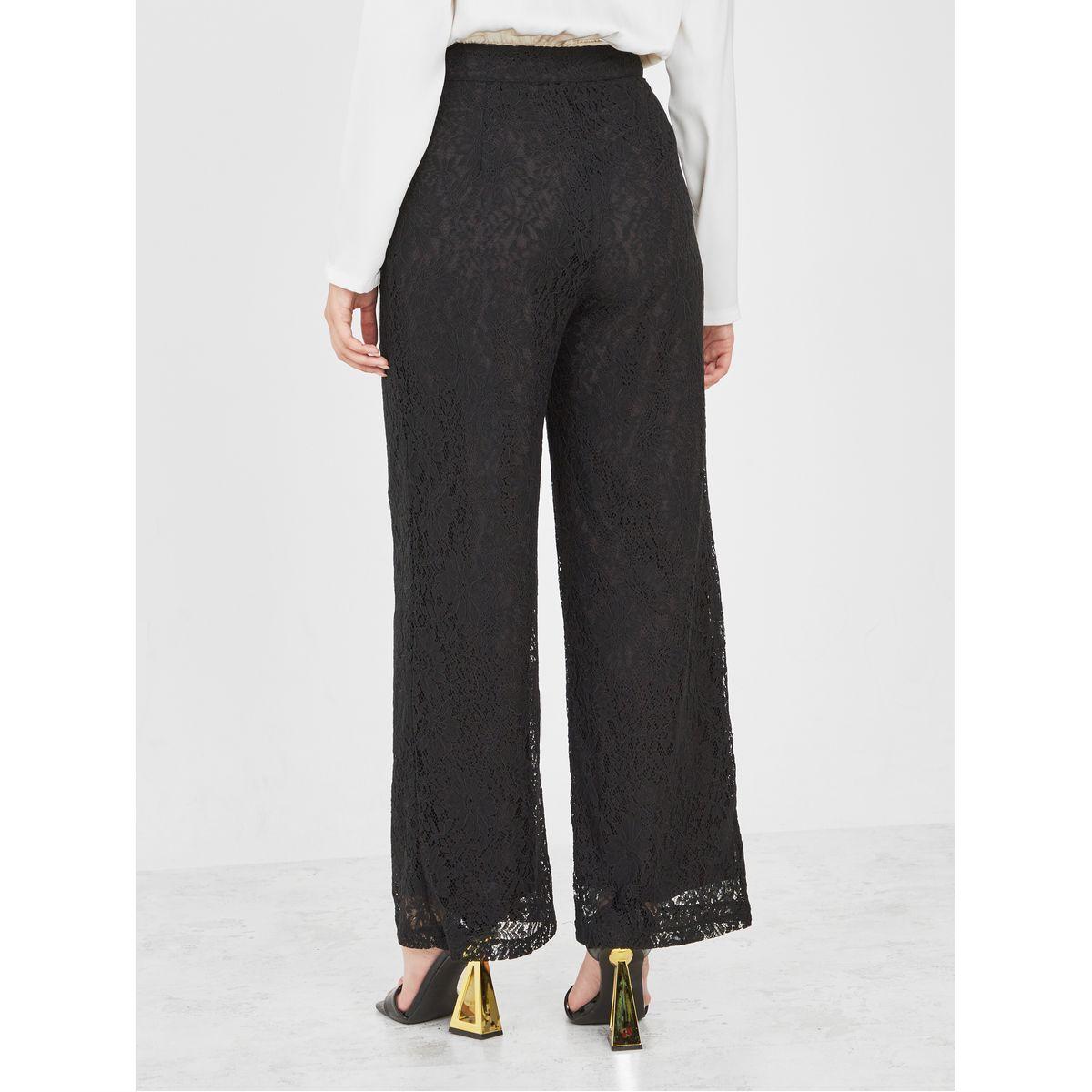 Styli Limited Lace Detail Wide Leg Trouser-women-clothing-bottoms-trousers-image-4