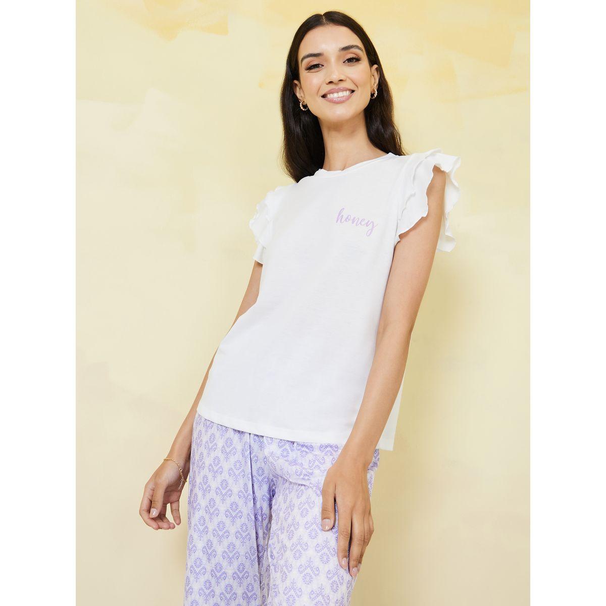 طقم بيجاما من ( تيشيرت + بنطال )-women-clothing-nightwear-pyjamas-longsets-image-2