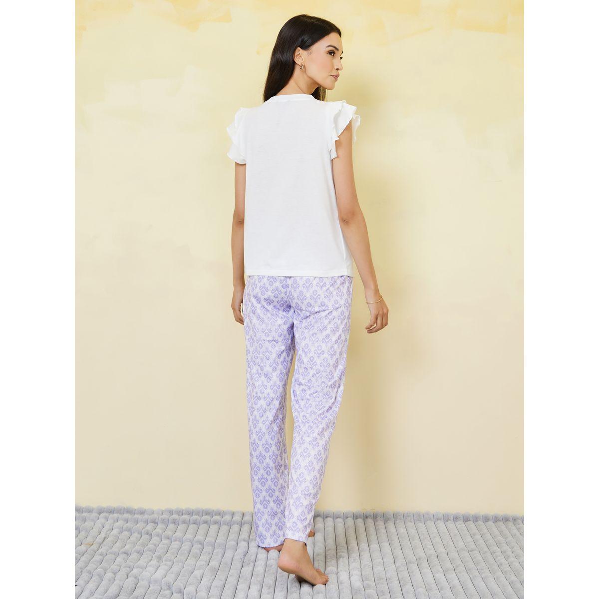 طقم بيجاما من ( تيشيرت + بنطال )-women-clothing-nightwear-pyjamas-longsets-image-5
