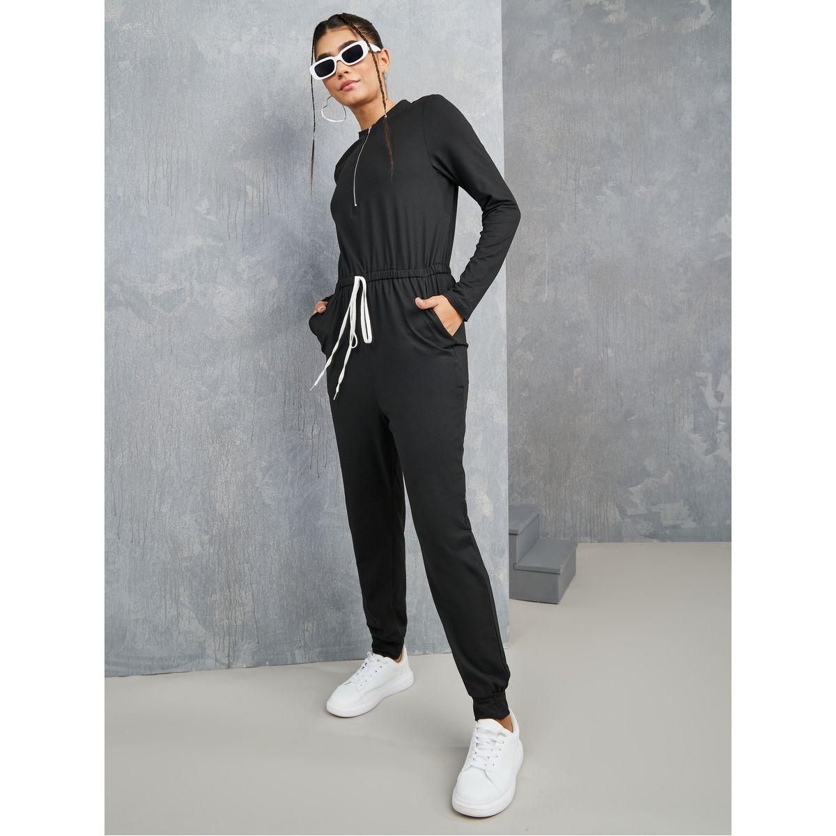 Styli Zip Up Elastic Waist Tie Jumpsuit-women-clothing-jumpsuits-image-1