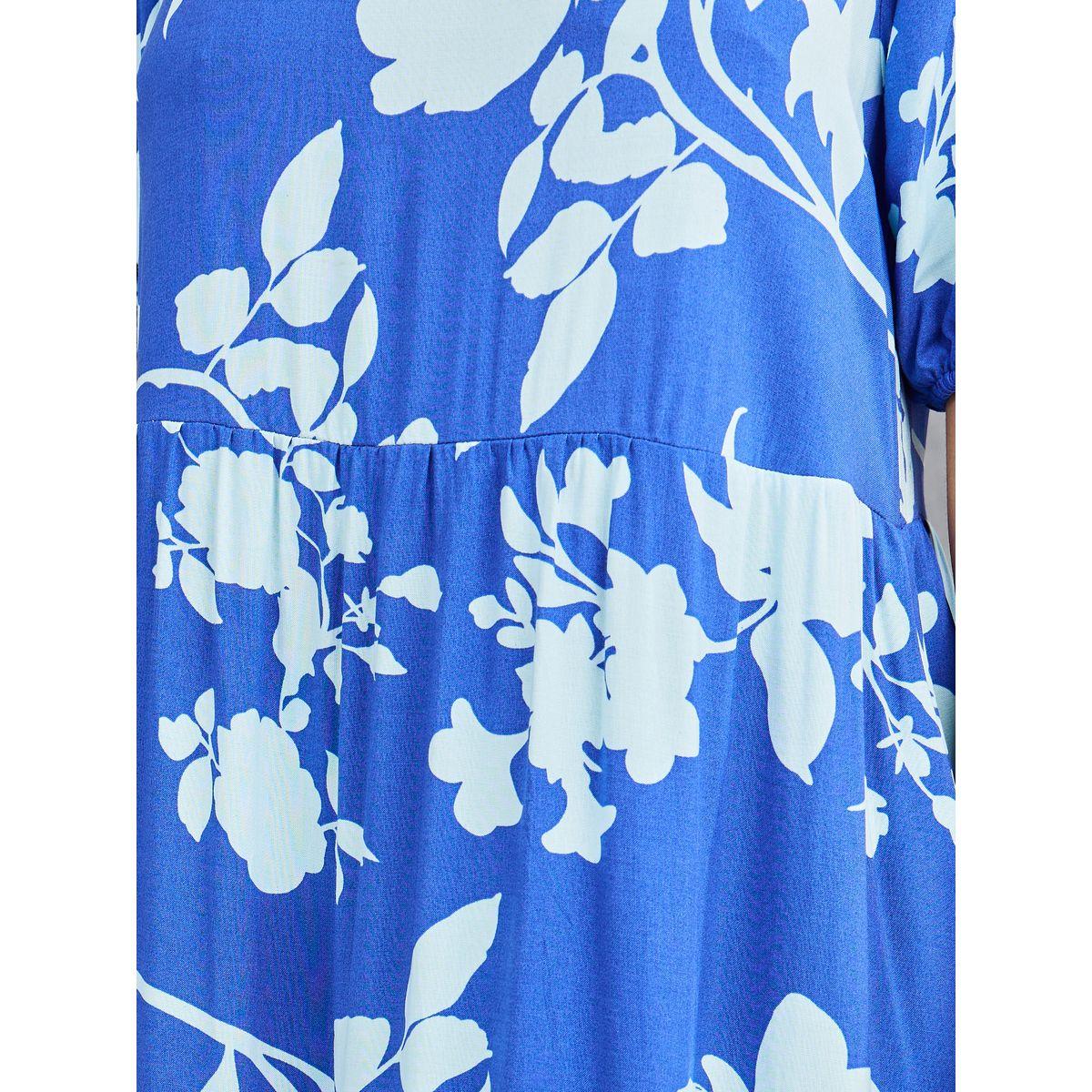 Styli Short Sleeves Floral Print Ruffle Hem Midi Dress-women-clothing-dresses-image-3