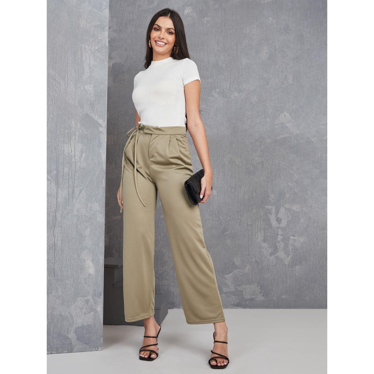 بنطال بقصة واسعة وأربطة جانبية-women-clothing-bottoms-trousers-image-2