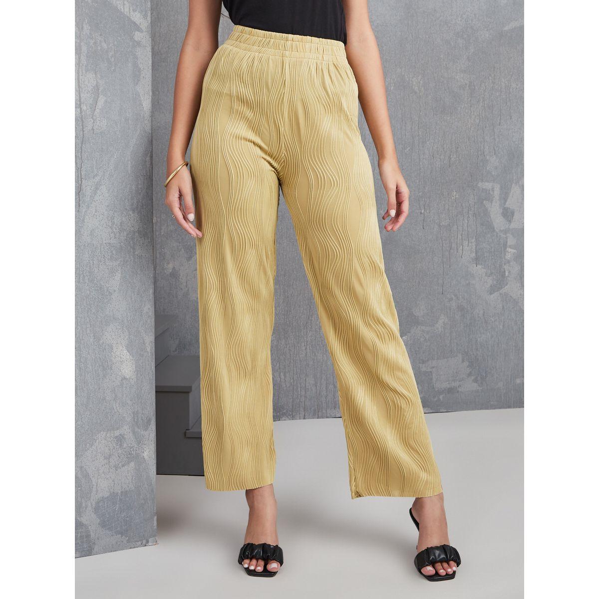 بنطال بقصة مستقيمة وخصر عالي-women-clothing-bottoms-trousers-image-1