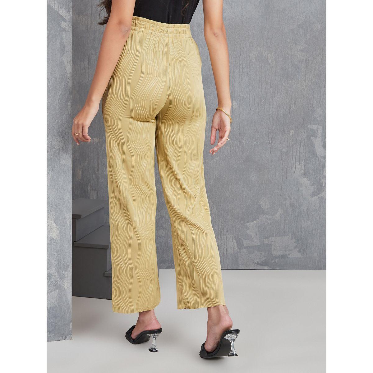 Styli High Waist Textured Straight Leg Pants-women-clothing-bottoms-trousers-image-4