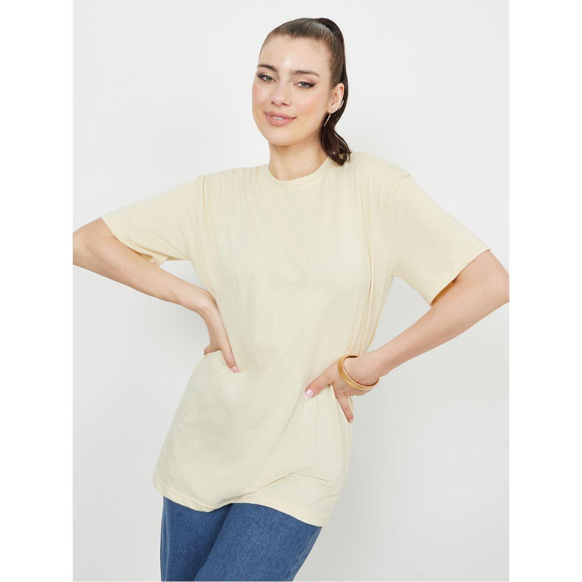 Styli Oversized Floral Back Better Days Graphic Longline T-Shirt-women-clothing-tshirts-image-2