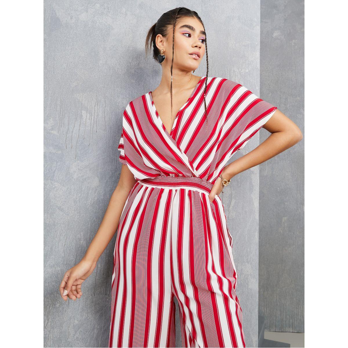 Styli Short Sleeves Striped Print Jumpsuit-women-clothing-jumpsuits-image-1