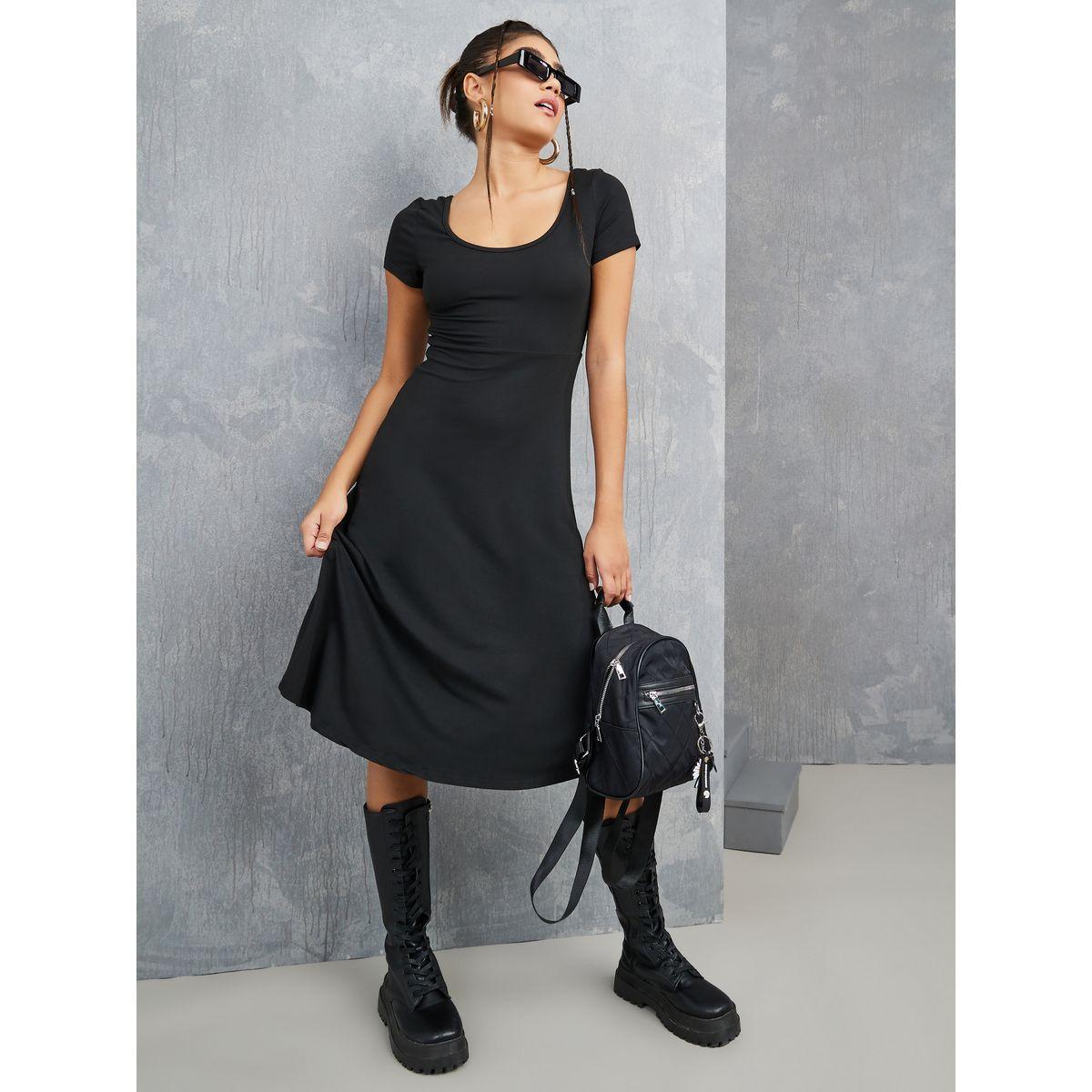 فستان بطول الركبة وياقة دائرية-women-clothing-dresses-image-1