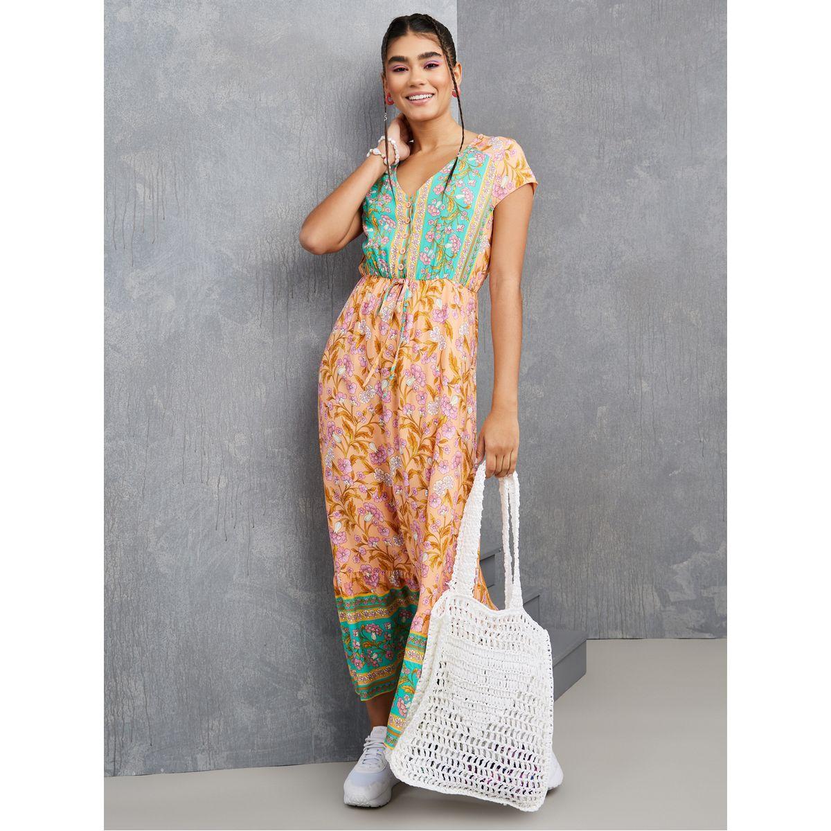 فستان ميدي بحواف مكشكشة-women-clothing-dresses-image-1
