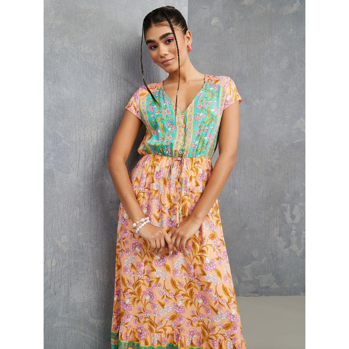 فستان ميدي بحواف مكشكشة-women-clothing-dresses-image-2