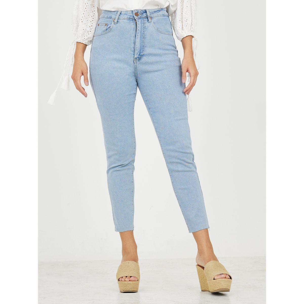 جينز ضيق قصير بحواف ممزقة-women-clothing-bottoms-jeans-image-2