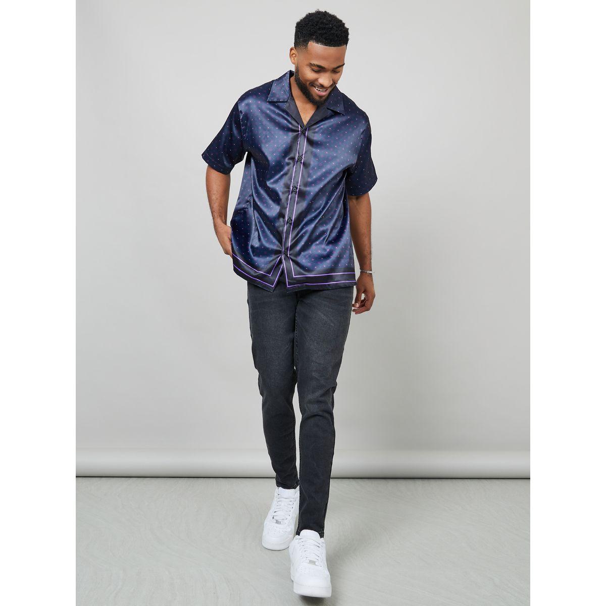 قميص ساتان بطبعة نقاط بولكا-men-clothing-shirts-image-2